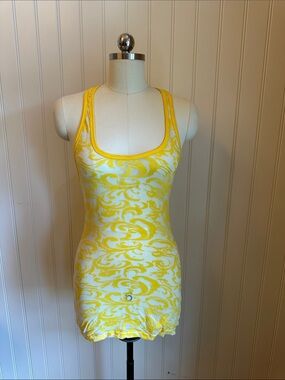 Yellow & White Burn Out Patterned Tank